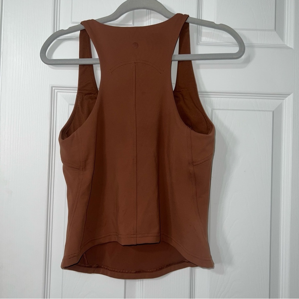 Lululemon InStill Tank Top With Removable Bra-Cups Roasted Brown Size 10 - Picture 5 of 6
